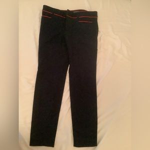 Banana Republic Sloan 0 Blue Pants With Red Piping